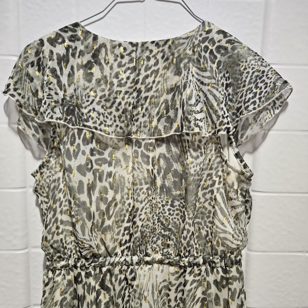 Leopard Print Ruffle Dress - Picture 4 of 9